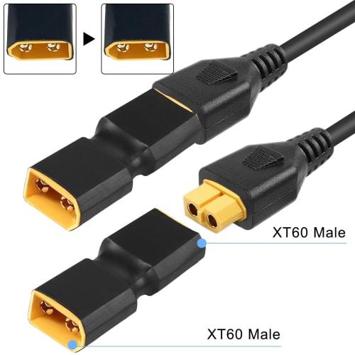 Xiatiaosann XT60 Cable, Solar Power Cable, DC8mm DC7909 to XT60 Female Cable for RC Lipo Battery Portable Power Station, DC 7.9mm x 0.9mm to XT60 14AW