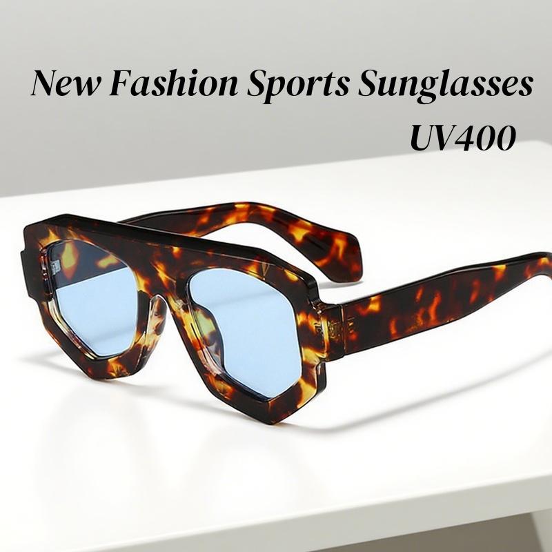 New Trend Irregular Square Women Sunglasses Men Outdoor Fashionable UV400 Shades Retro Oversized Sports Sun Glasses Eyewear