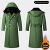 Waterproof Army Green Button-Down Overcoat