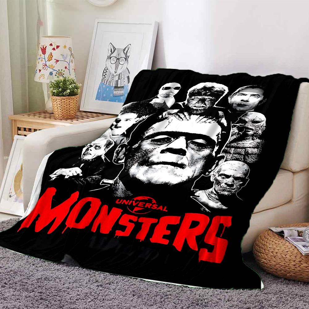 

1pc Universal Monsters Soft Flannel All-Season Throw for Home, Office, Outdoor UseDurable Comfort 100539 80cmx120cm(31inx47in)