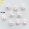 20 Pcs New 14*13Mm Cute Cartoon Bright Surface Little Rabbit Resin Scrapbook Diy Jewelry Wedding Hairpin Decorate Accessorie A51