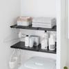 Yamazaki Jitsugyo 5320 5321 5322 5323 of Telescopic Tension Bar Shelf Set of Black Simple Just Place It On the Tension (Set 2, [Large Size] Black)