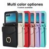 Crossbody Cards Solt Wallet Leather Ring Holder Case For Motorola Razr 50 Ultra Razr50 40 Long Lanyard Pocket Bag RFID Cover