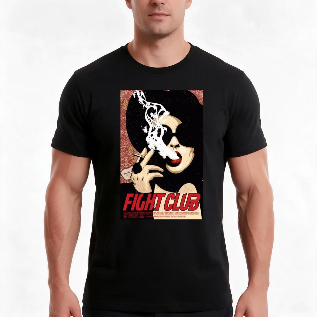Marla Singer Fight Club Poster Tshirt Summer Casual Cotton Tee Oversized Streetwear Tops Vintage Graphic Print 100 Cotton