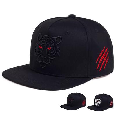 Kokvilnas Melns Tīģera Izšuvums Beisbola Cepure Vīriešiem Sievietēm Snapback Cepures Vasaras Atpūtas Trucker Cepures Unisex Hip Hop Cepures
