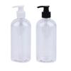 500Ml Refillable Pump Bottles Clear White Plastic Liquid Dispensing Bottle For Lotion Shampoo Soap Body Wash Travel Use