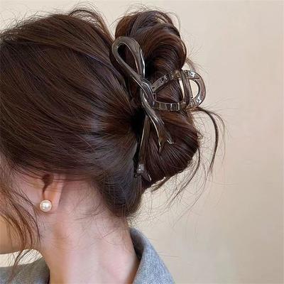 13cm Acryl Schleife Haarspangen Krabben Haarspangen Glänzende Haarspangen Kopfschmuck Haarnadeln Hai Pferdeschwanz Für Frauen Haarschmuck
