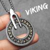 Viking Rune Carving Men Necklaces With Pendant Stainless Steel Jewelry For Male Women Punk Hip Hop Accessories Gifts