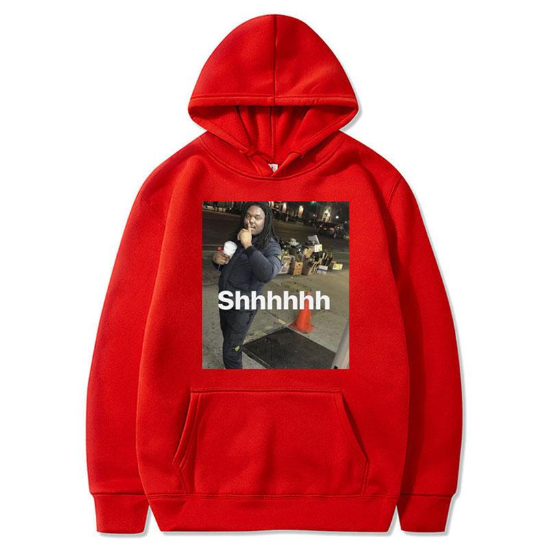 Lucki Shhhhh Funny Meme Print Hoodie Men Women Oversized Popular Sweatshirt Oversized Casual Fleece Warm Long Sleeve