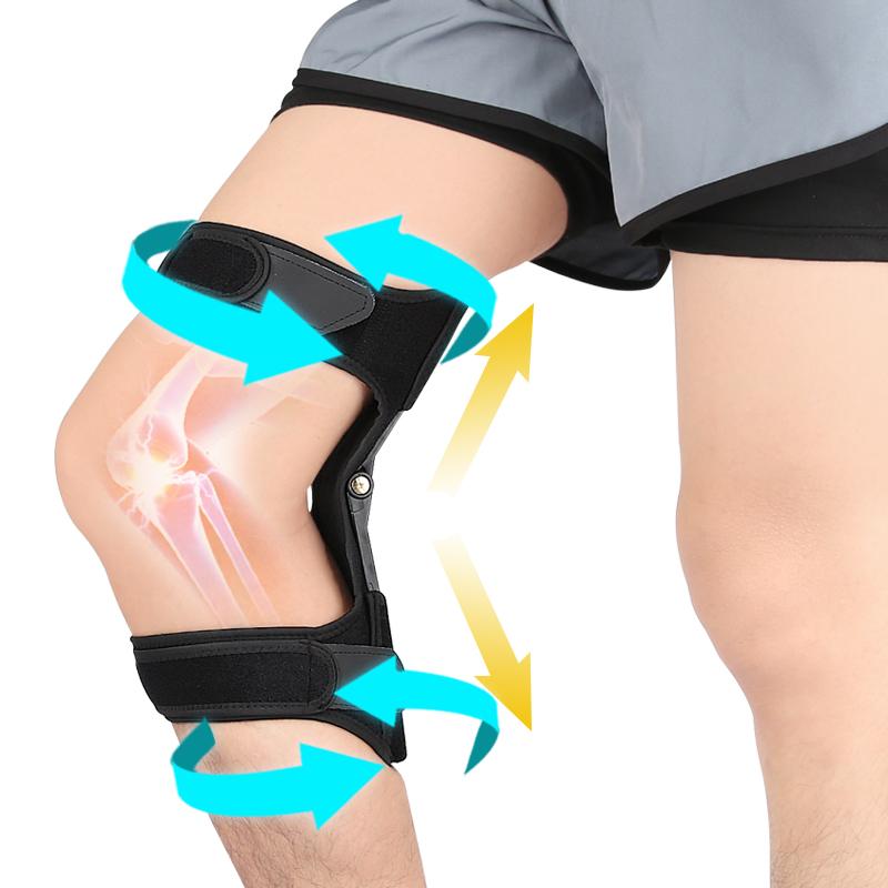 Power Knee Brace Joint Support Power Knee Stabilizer Pads Protective Gear Booster with Powerful Springs for Men/Women Weak Legs