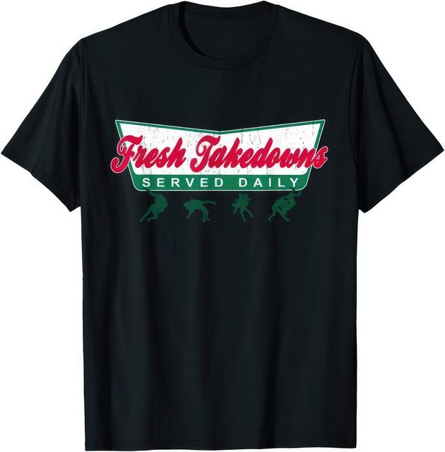 Wrestling Fresh Takedowns Served Daily Cool Sport T-Shirt L