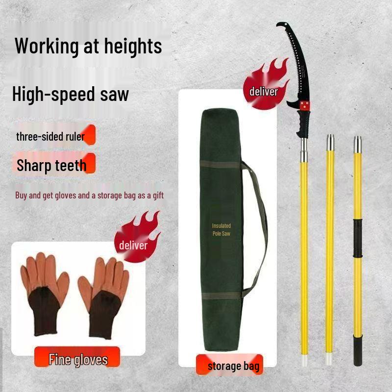 Jiujiu Multifunctional Pruning Saw with Extension Pole for High Altitude Tree and Garden Fruit Tree Maintenance