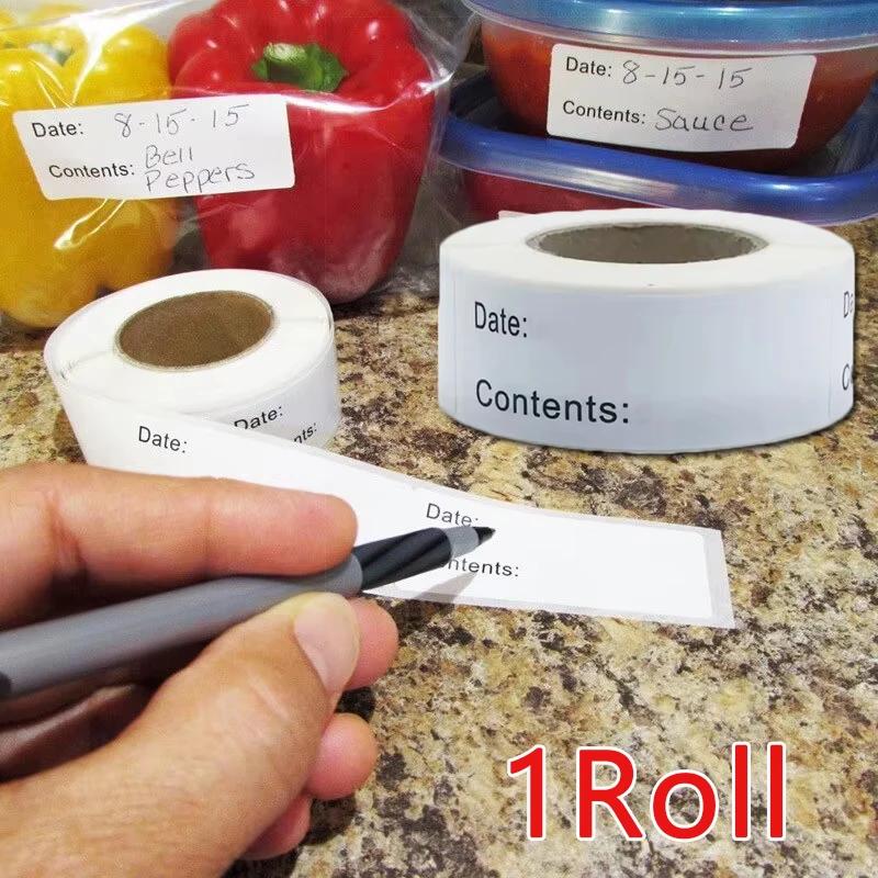 1 Rulo Tarih Etiketleri Çıkartmaları Yemek Saklama Etiketleri Tarih İçerik Ev Mutfak Ambalaj Çeşniler İşaret Tarih Çıkartmaları Etiketler