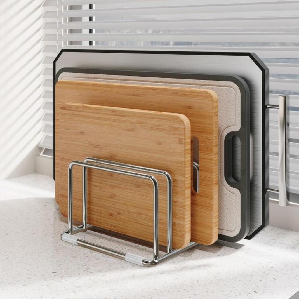 Cutting Board Holder Stainless Steel Cutting Board Rack Kitchen Organizer For Chopping Board Kitchen Storage Organization Rack