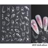 Nail Sticker Geometric Pattern Shining Star Moon Back Adhesive Nail Decals