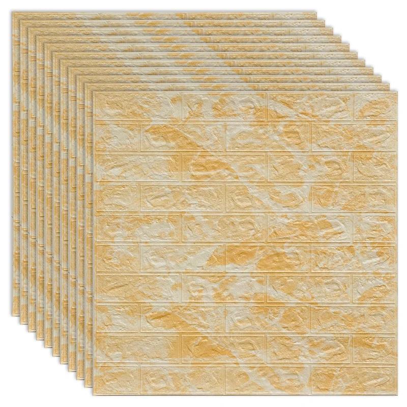 70cm*77cm 3D Wall Sticker Imitation Brick Self-adhesive Waterproof  DIY Wallpaper for Living Room  Bedroom Home Decoration