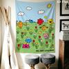 Mr. Men Little Miss Wall Tapestry Aesthetic Wall Hanging Printed Fabric Blanket Decorative Tapestries for Bedroom Living Room Home Decor
