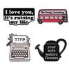 3-9pcs/set Famous Female Music Singer Enamel Pin Song Lyrics Souvenir Brooches Lapel Badge Party Jewelry Gifts For Fans Friends