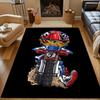 Motocross Racer Graphic Rug Patterned carpet, non slip mat suitable for living room and bedroom sofas