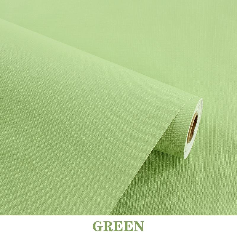 Pure Color Wallpaper PVC Waterproof Moisture-proof Self-adhesive Color of Macaron Wallsticker Furniture Renovation