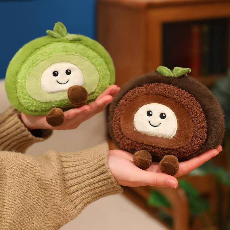 Latest Swiss Roll Cake Doll Kawaii Stuffed Plush Toy Handmade Doll Cartoon Anime Cute Children's Birthday Gift Fun Doll