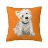 Luxury Sweet West Highland White Terrier Dog Cushion Cover for Sofa Polyester Westie Puppy Pillow Case for Living Room