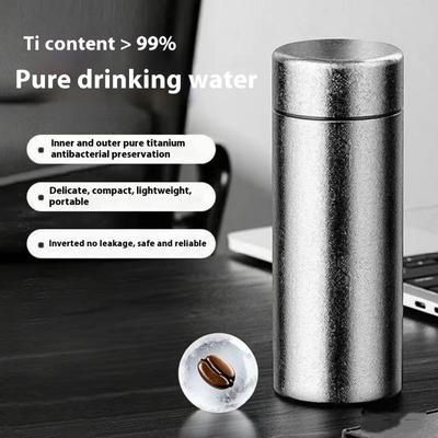 New Insulated Cup Men&Women Water Cup Portable Tea Cup Business Office Cup Titanium Cup Hot and Cold Pure Titanium Insulation Bottle