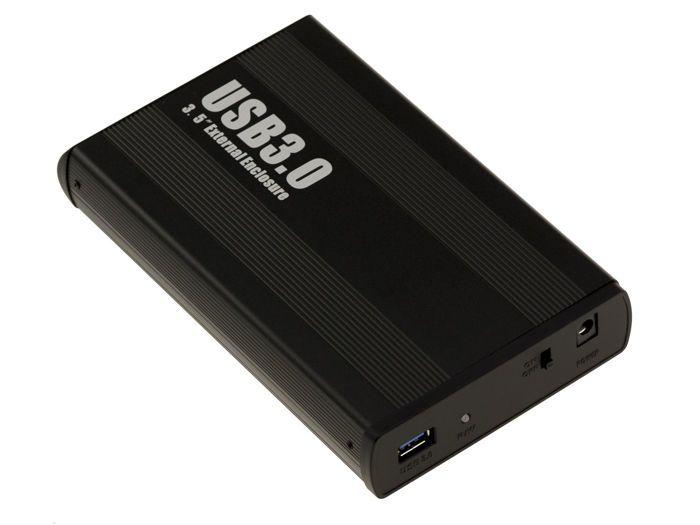 Kalea-informatique boitier baie usb 3.0 5g pour disque sata 3.5 connecteur 22 points 15+7 alimentation externe 24w.