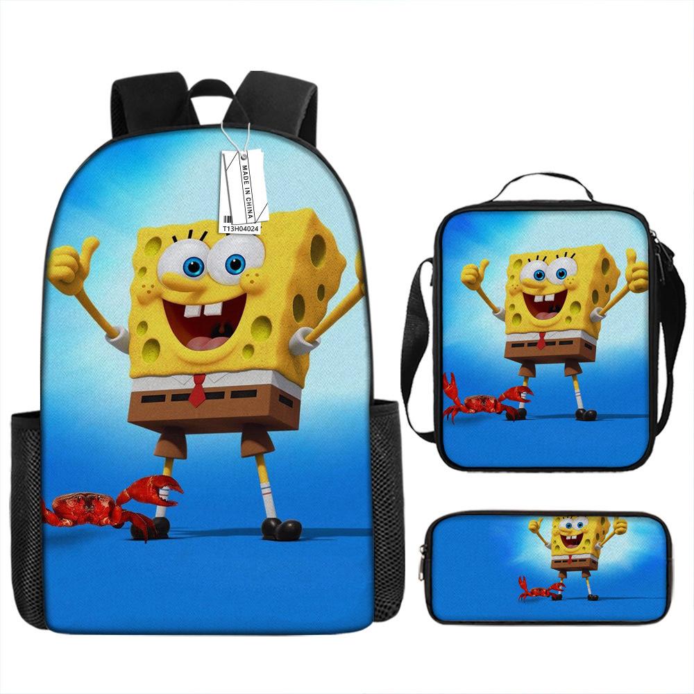 Spongebob Squarepants Children'S School Bag Male And Female Students Backpack Kindergarten Cute Cartoon Backpack Pencil Bag