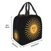 Sun Of May Flag Of Argentina Insulated Lunch Bag for Women Kids Portable Food Boxes Thermal Lunch Box Tote