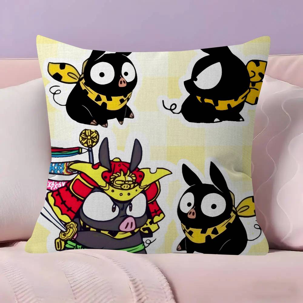 Anime Cute Ranma P Chan Ryogas pig Maple Design Cushion Cover Happy Autumn Harvest decor Holiday Decorati Pillow Cover