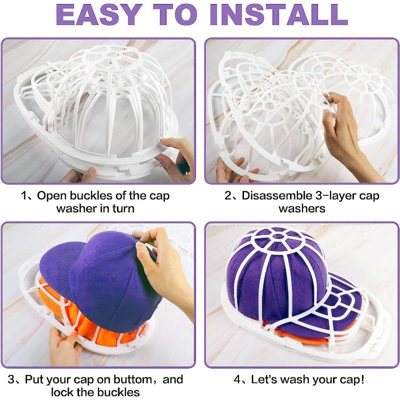Deformation-proof Baseball Cap Washer, Creative Washing Machine Cap Washer, Protective Frame for Washing Caps, Storage Box