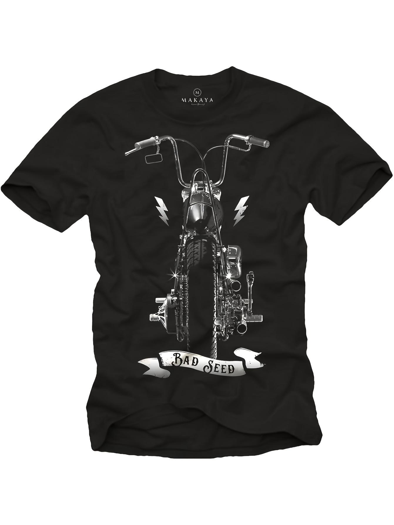 T-Shirt y2k Motorcycle T Black XL