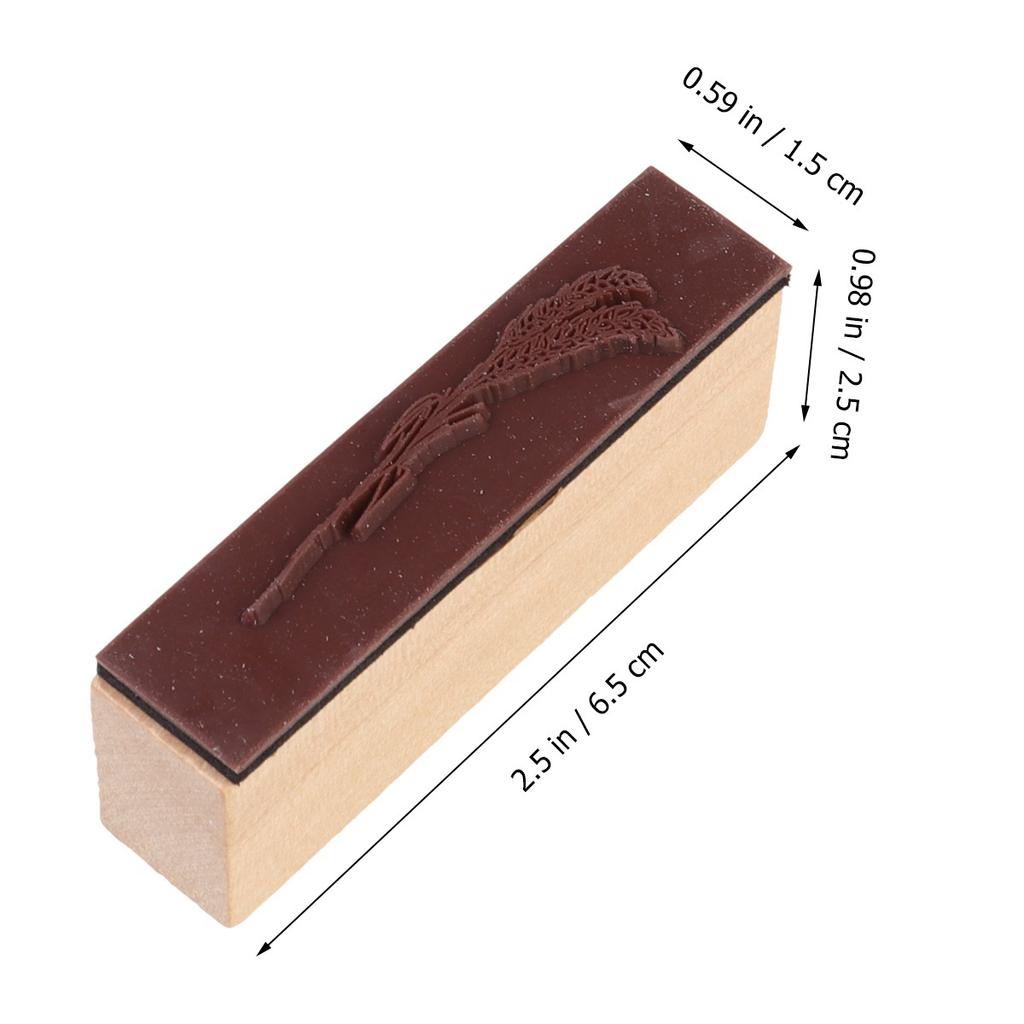 Wooden Seal Set Plant Vase Series Diary Album Hand Ledger Decorative Seal Set