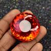 Lab Created 215.1 Ct Orange Topaz Round Cut Flawless Loose Gemstone For Gifting