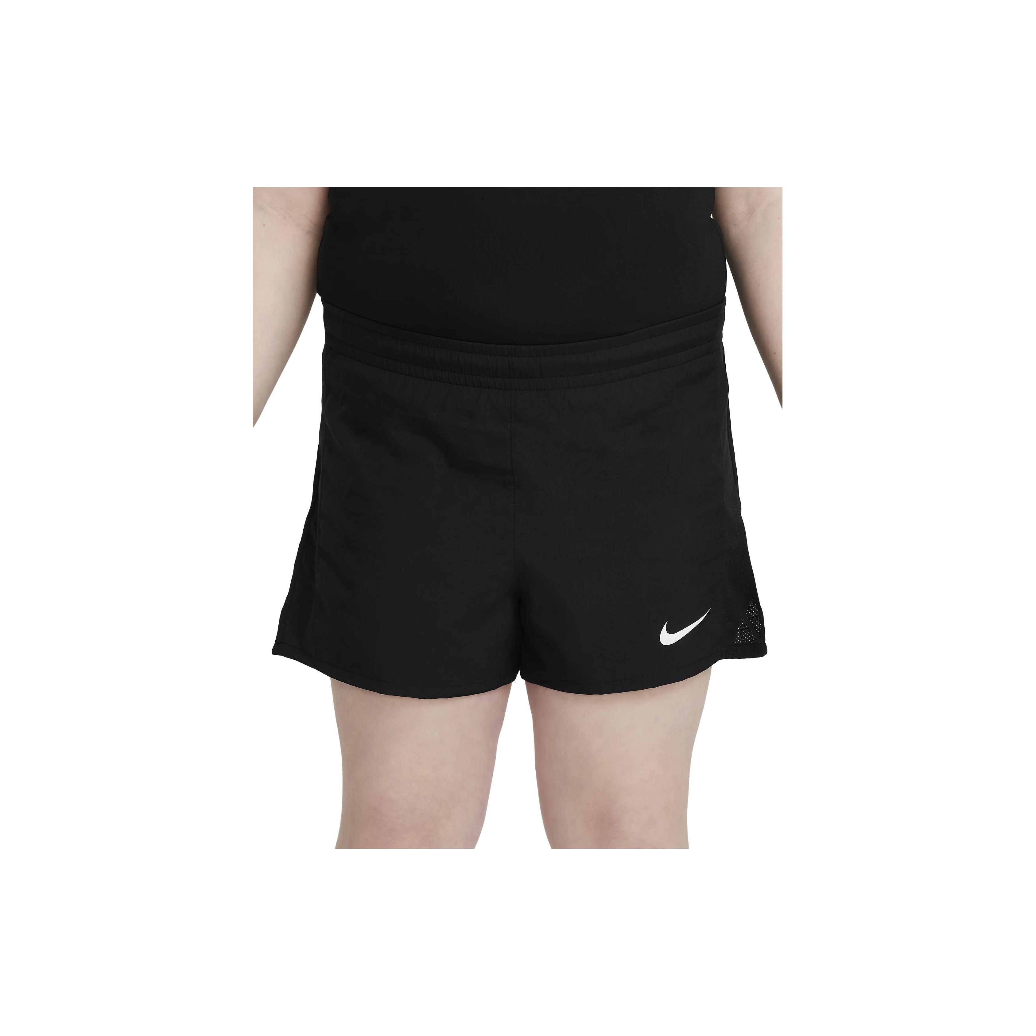 

Nike Solid Color Loose Logo Print Shorts Kids shorts Black 890519-010 S