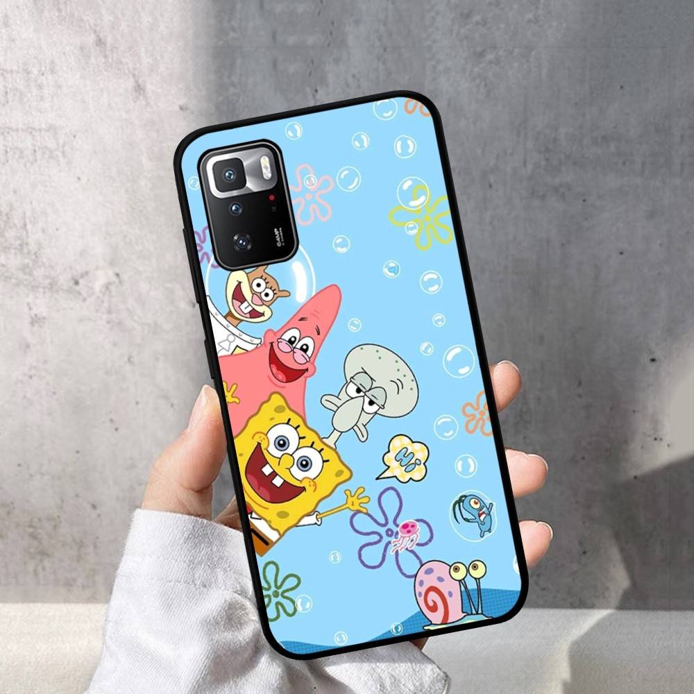 

Cute SpongeBob Dolls Phone Case For Redmi Note 4 X 5 A 6 7 8 T 9 9S 10 11 11S 11Epro Poco M3 pro Redmi Note 10pro 4G