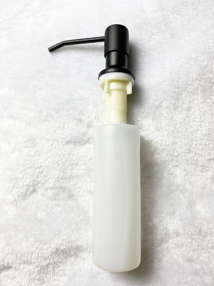 

Диспенсер для мыла для кухонной раковины из нержавеющей стали 304, заправка сверху, встроенный дизайн для столешницы с жидким мылом чёрный