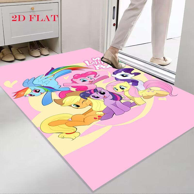 Dreamy Ponies Friendship Hug Carpet Home Decor Printing Dormitory Decoration Bathroom Mat Protective Pad