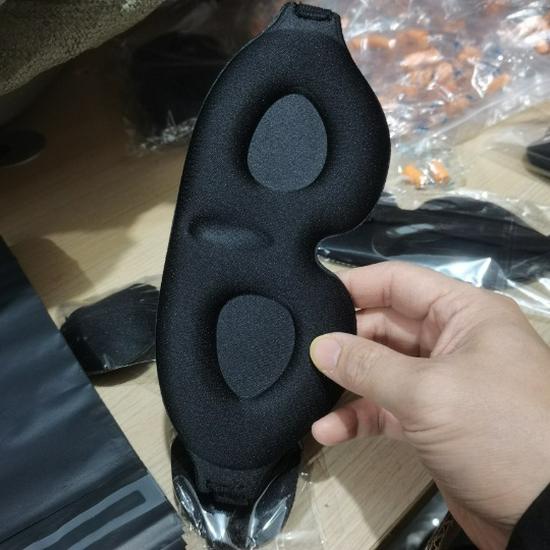 3D Sponge Eye Mask for Travel & Sleep - Unisex Shading & Eye Protection, Customizable Logo