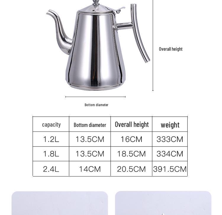 Stainless Steel Kashi Flower Tea Kettle with Filter - Ideal for Hotels, Restaurants, and Teahouses.