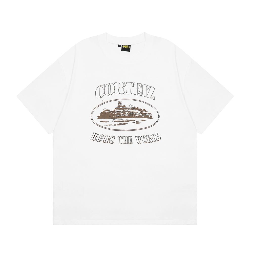 Manufacturer wholesale foreign trade Alcatraz series color pattern letter printing round neck short-sleeved T-shirt top summer INS