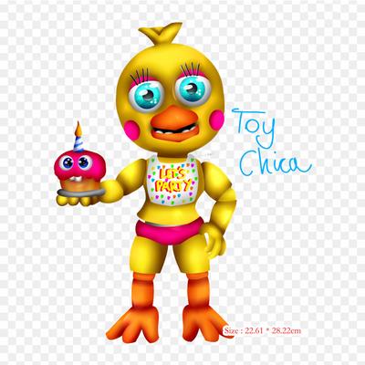 Fnaf World Chica Toy Cupcake Five Nights At Freddy's 2 Five Nights A Iron-on Transfers For Clothing Tshirt Bag Heat Transfer Stickers Iron On Patches