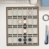 24-Compartment Wooden Watch Box Walnut Grain Display Case Detachable Pillows Wooden Watch Box for Watches/Jewelry