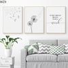 Make Wish Dandelion Poster Prints Nordic Style Dandelion Wall Art Canvas Painting Living Room Bedroom Nursery Decor home decor