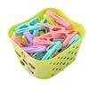 30Pcs Plastic Clothes Pegs Laundry Clothespin Clothes Pins Storage Organizer Quilt Towel Clips Spring With Basket Cabides Hanger