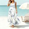 Sleeveless Floral Maxi Dress Elegant Versatile,Ideal for Beach Vacations,Picnics,Travel Photos Casual Occasions