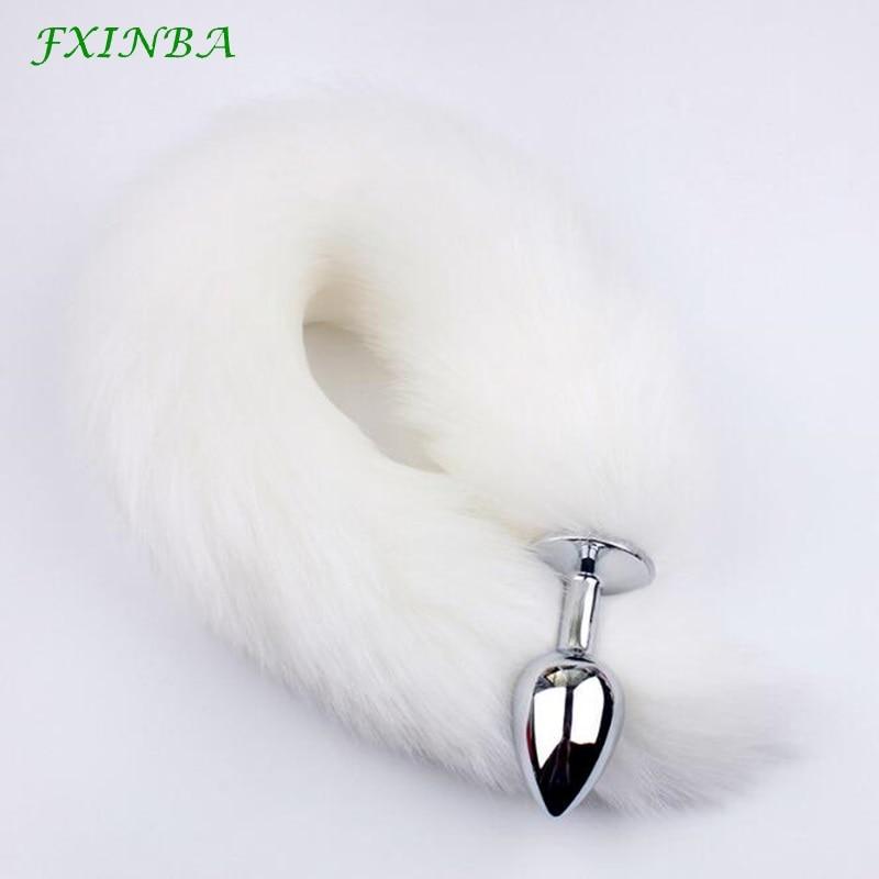 Anal Fox Tail Stainless Steel Anal Buttplug Tail Sex Toys for Women Man Couple Gay BDSM Toy Cosplay