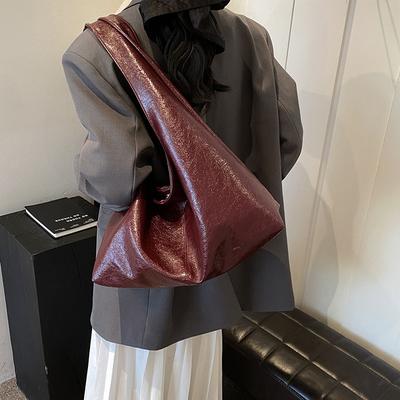 PU Leather Hobo Large Capacity Underarm Bags Autumn Winter Shoulder Bag for Women 2025 New Trend Y2K Handbags and Purses Tote