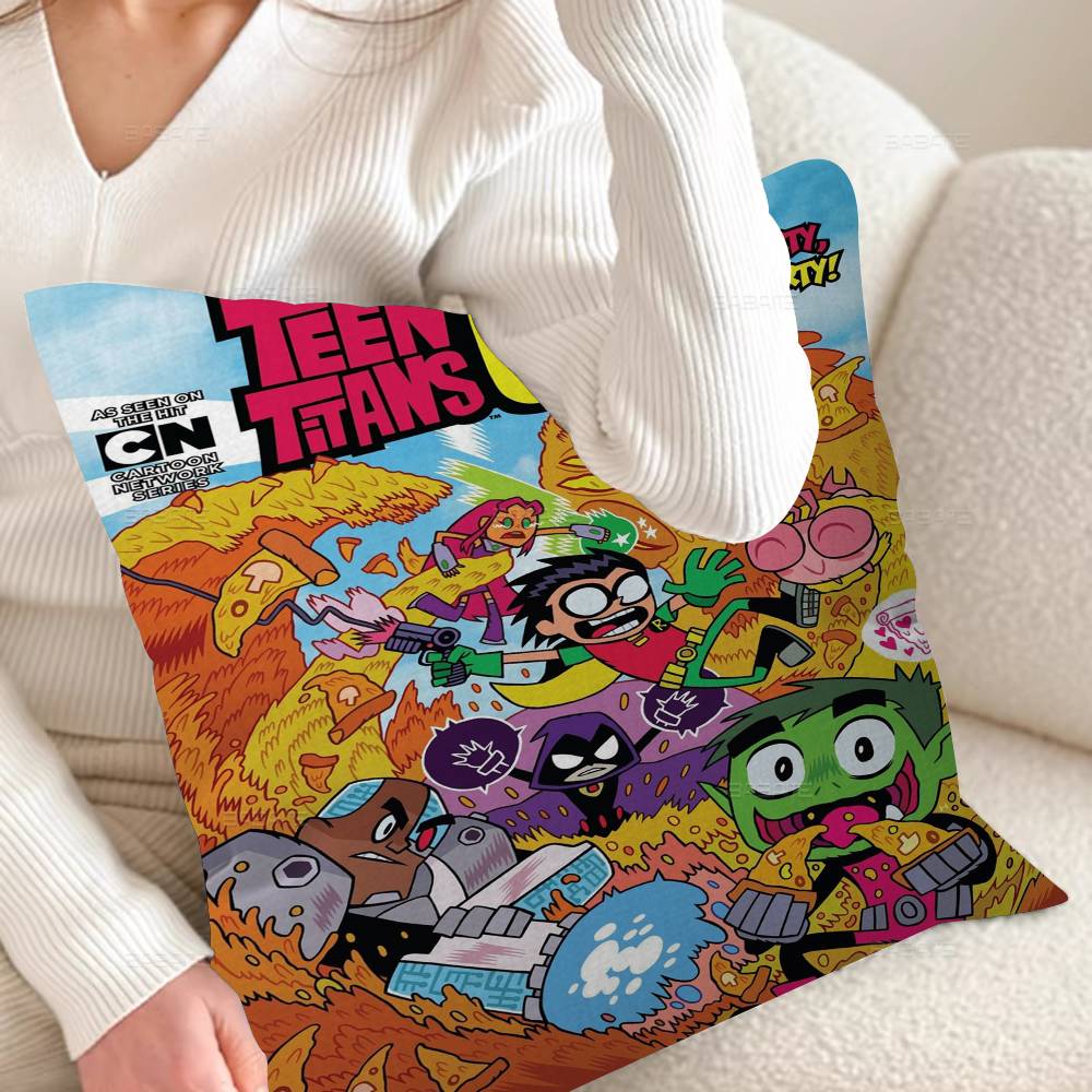T-Teen T-Titans Go Stitch Glücksdrache Kissenbezug Sofakissenbezug Heimzimmer Dekoration Kindergeschenk